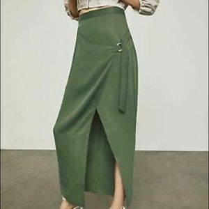 BCBGMaxAzria midi wrap skirt
